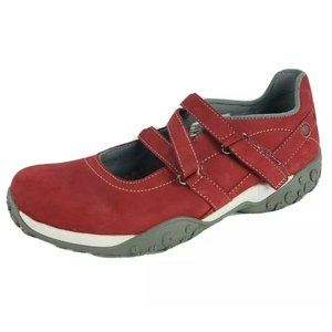 Timberland Women’s Red Leather Mary Jane Shoes 8M